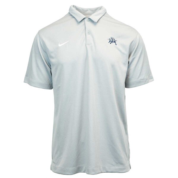 Men's Nike Aggie Bull Heather Dri-Fit Polo Silver